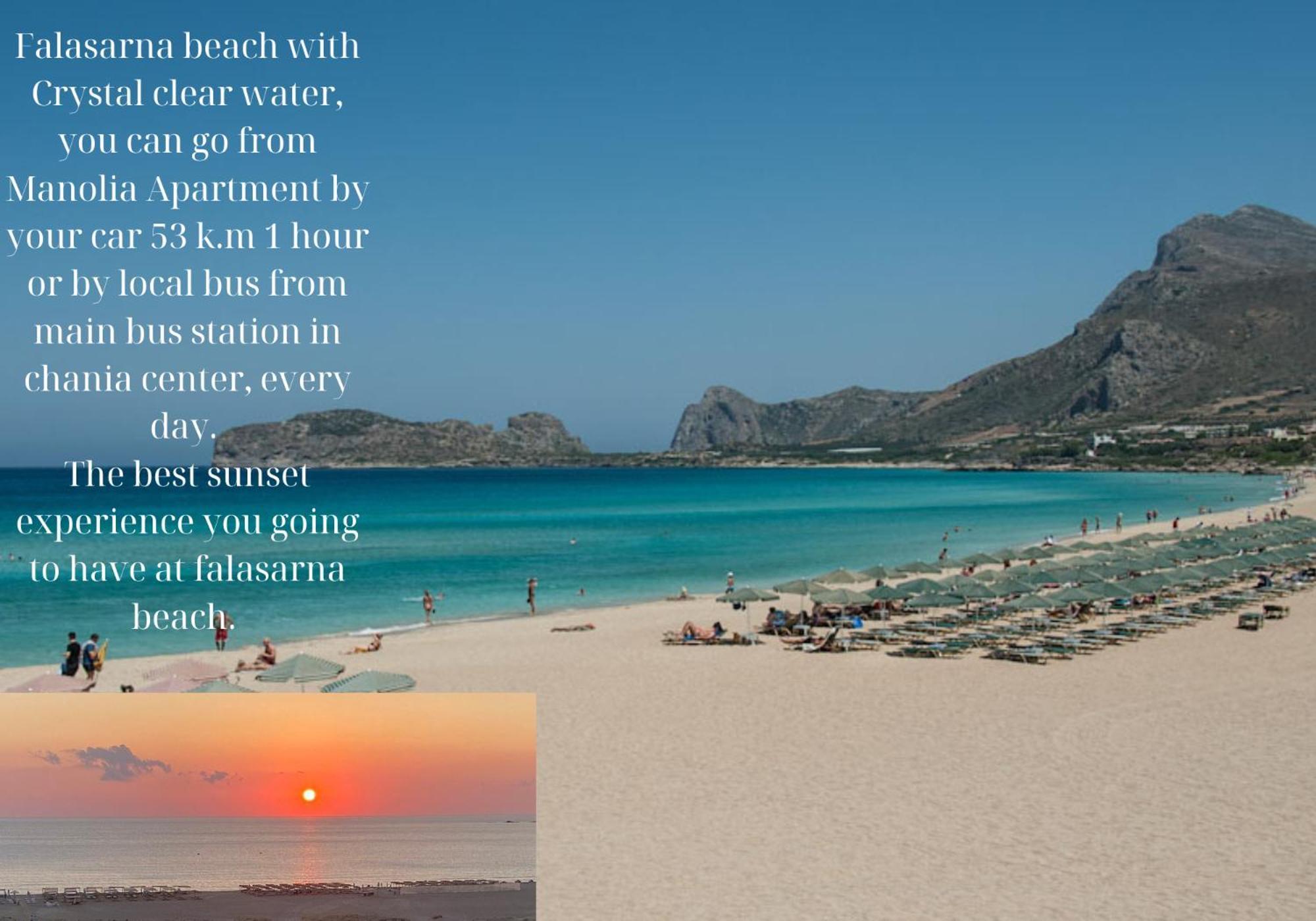 Center Manolia Dream 3 Bedroom Apartment 100M Away From The Beach Chania  Ngoại thất bức ảnh